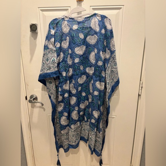 Pax Philomena Cover Up Tunic top dress Kaftan Cotton One Size - Picture 2 of 3